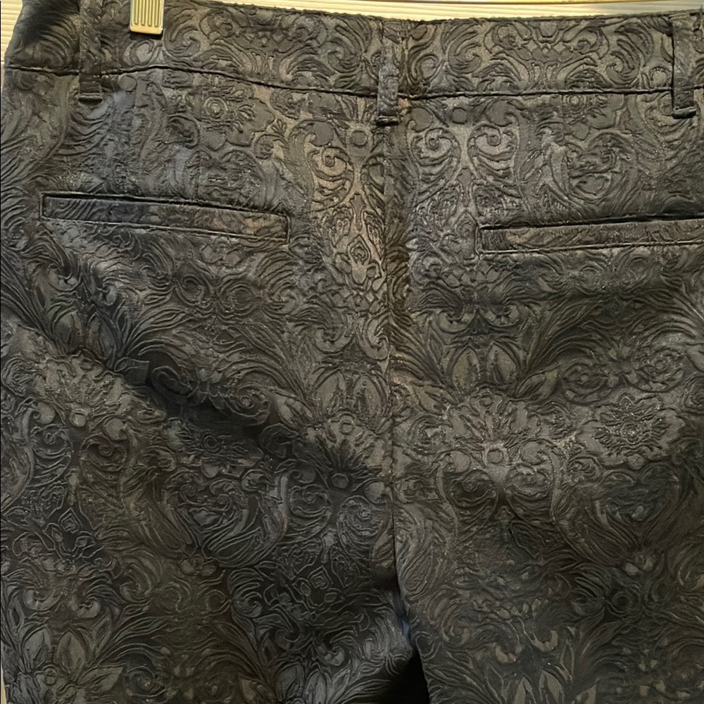 Chico's Elegant Black Textured Pants - Size 12 equals Chico’s size 2 - Picture 5 of 5
